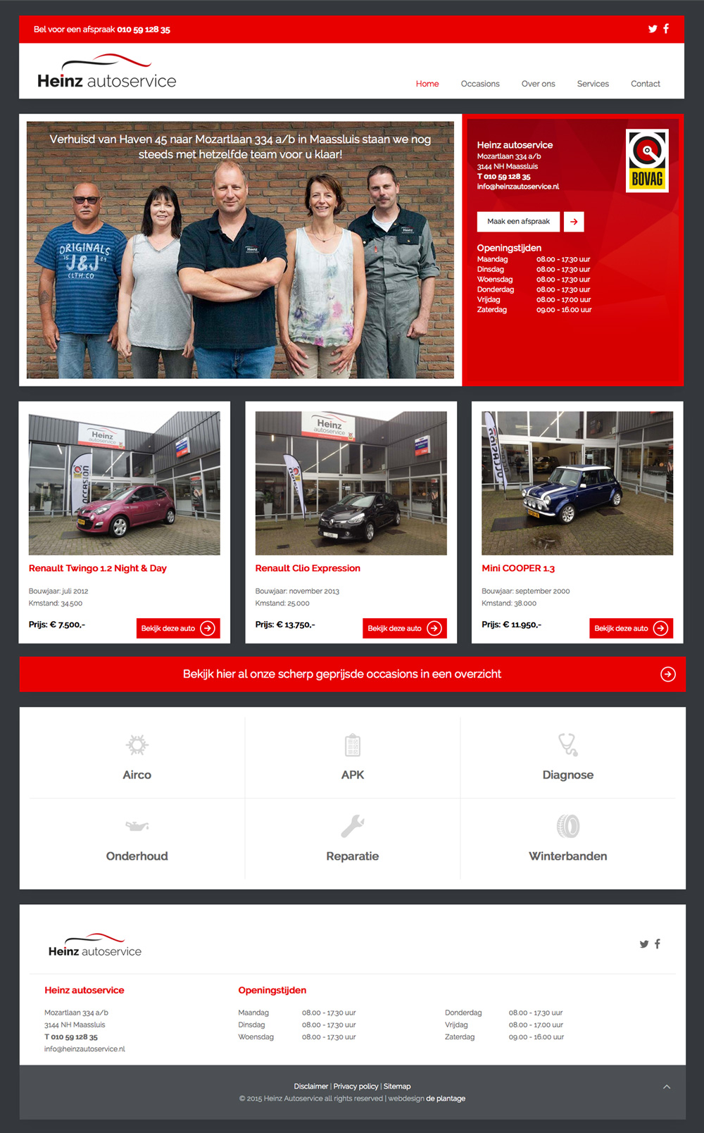 website homepage heinz autoservice