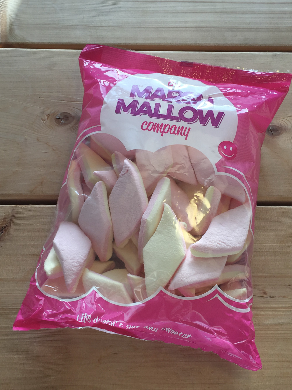 verpakking roze marshmallows van vliet